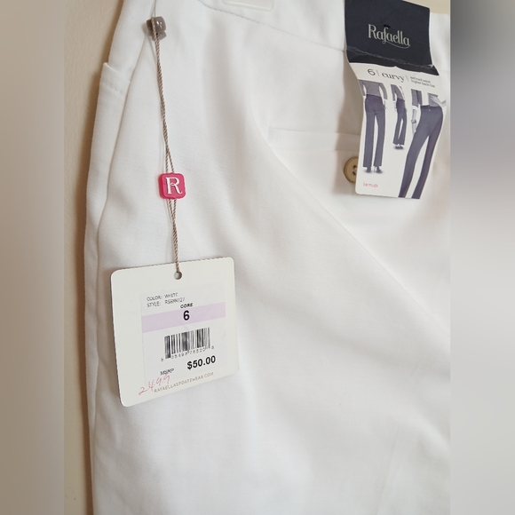 Rafaella White Burmuda Shorts Womens Size 6 - Picture 3 of 5